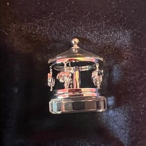 Elegant Silver Carousel Home Accent